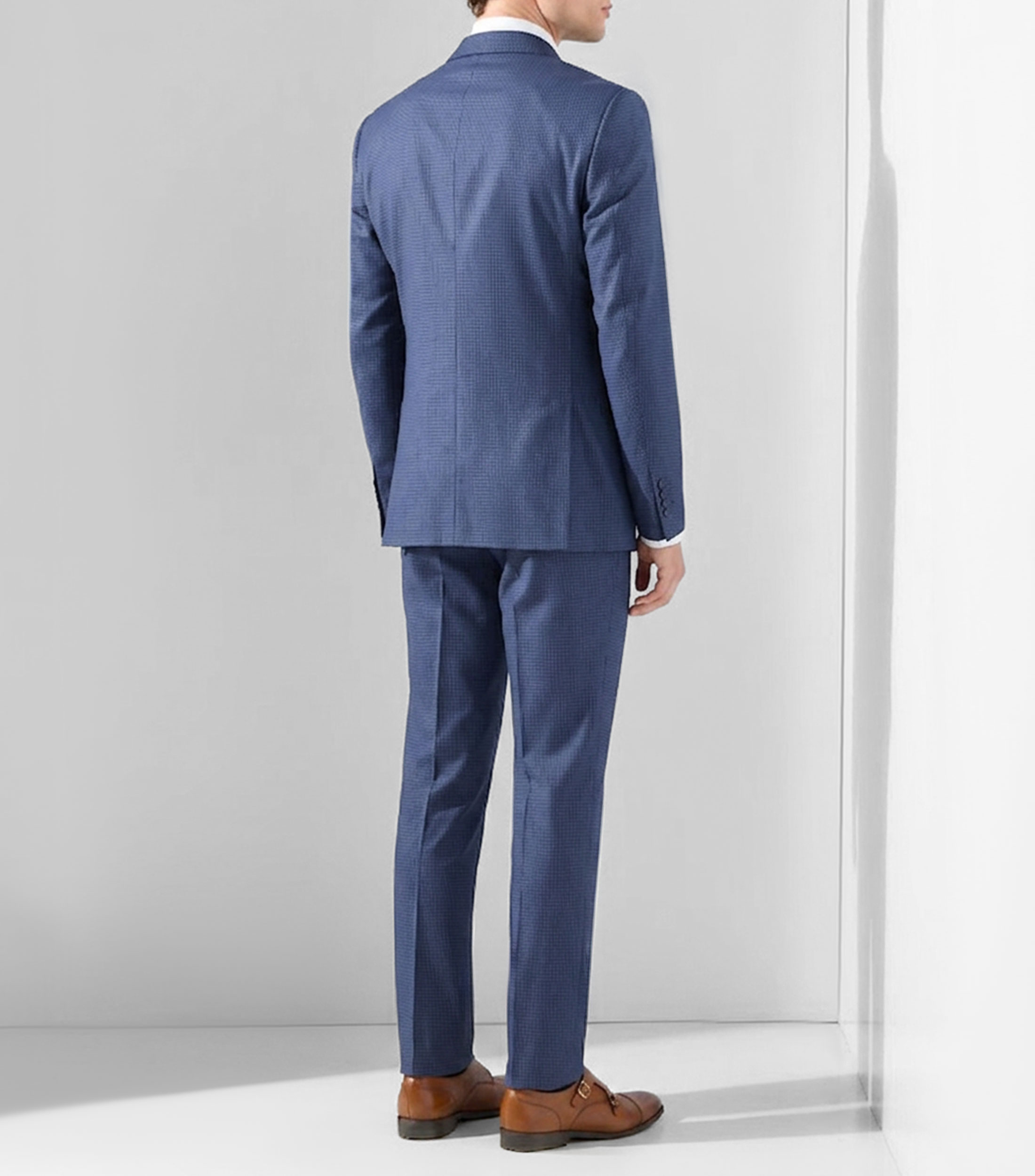Traje de corte regular microdiseño Hombre